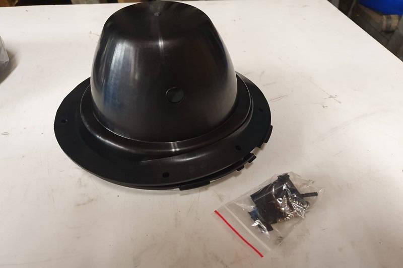Safari Engineering Land Rover Specialist Hampshire - Plastic Headlamp Bowl & Chrome Bezel Kit - Fits Land Rover Series and Defender - Bearmach BA051