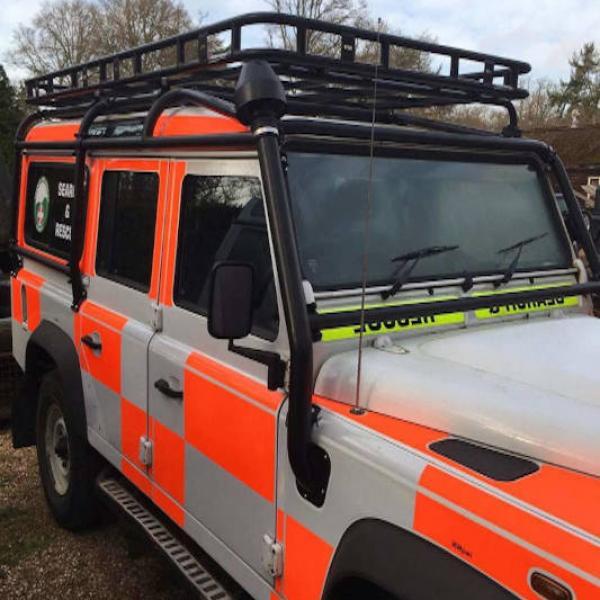Land Rover Defender - Search & Rescue - External Roll Cage Fitted